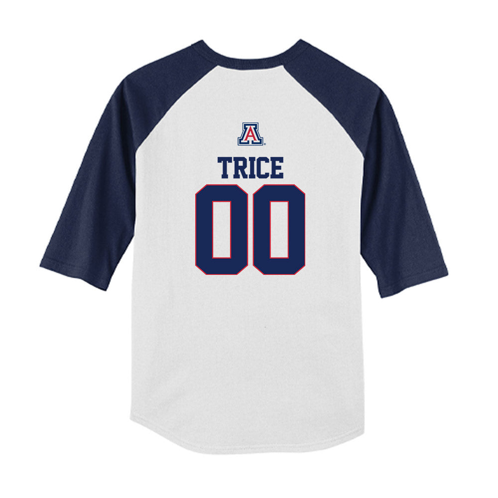 Arizona - NCAA Softball : Sereniti Trice - USA Youth Raglan T-Shirt-1