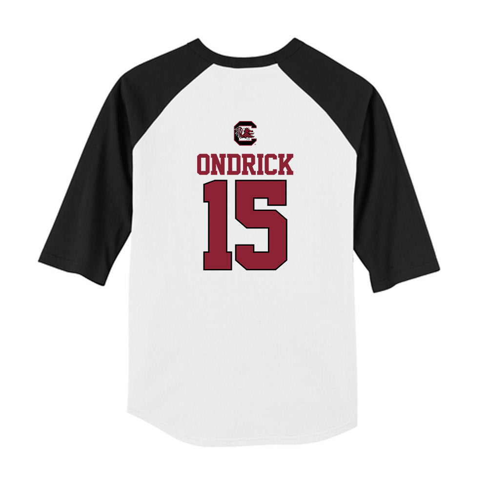 South Carolina - NCAA Softball : Jillian Ondrick - USA Youth Raglan T-Shirt-1