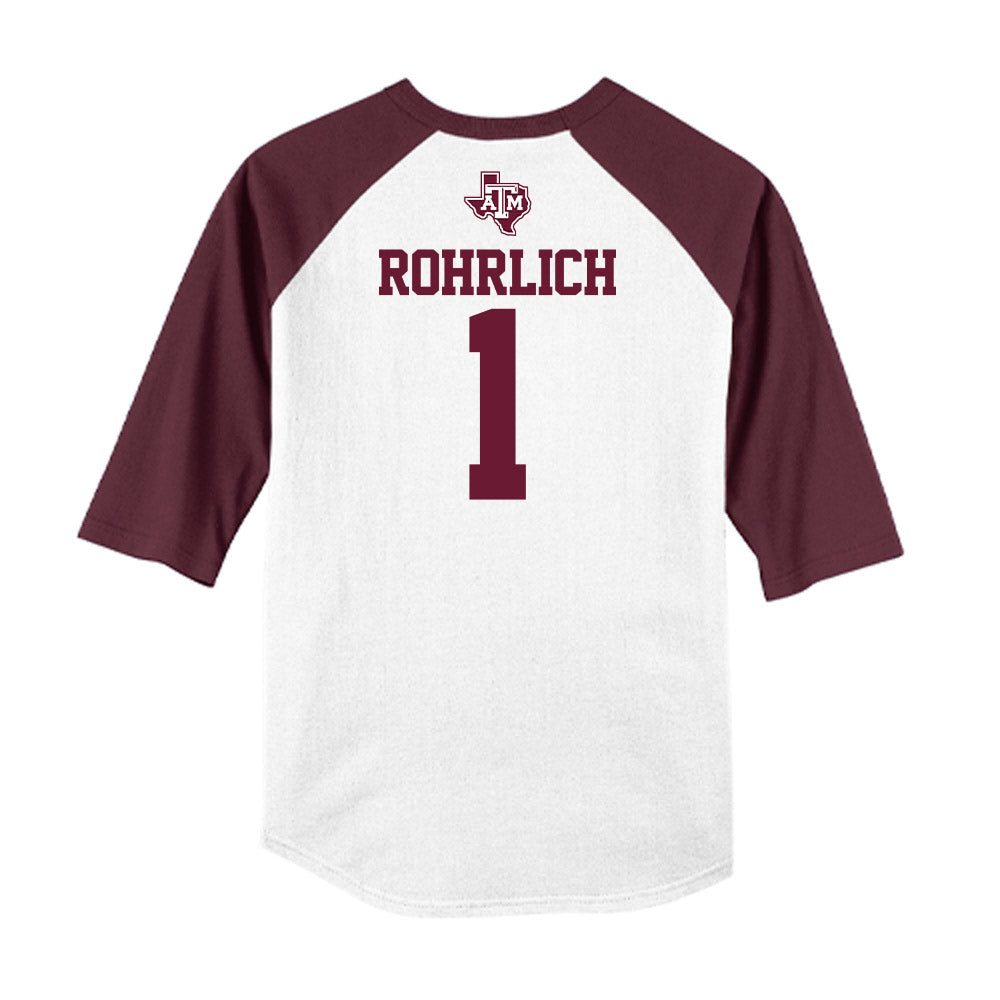 Texas A&M - NCAA Softball : Reagan Rohrlich - USA Raglan Shirt-1