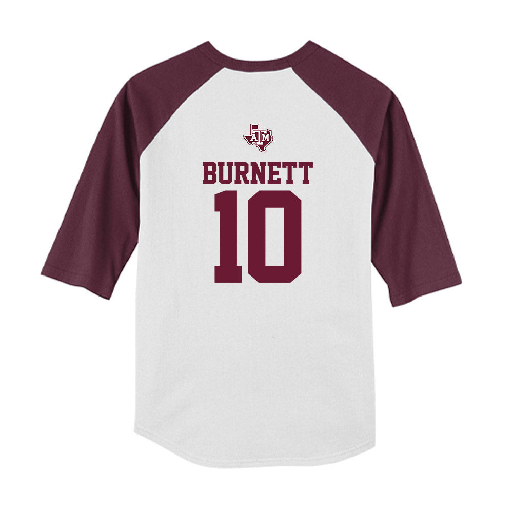 Texas A&M - NCAA Softball : Darby Burnett - USA Youth Raglan T-Shirt-1