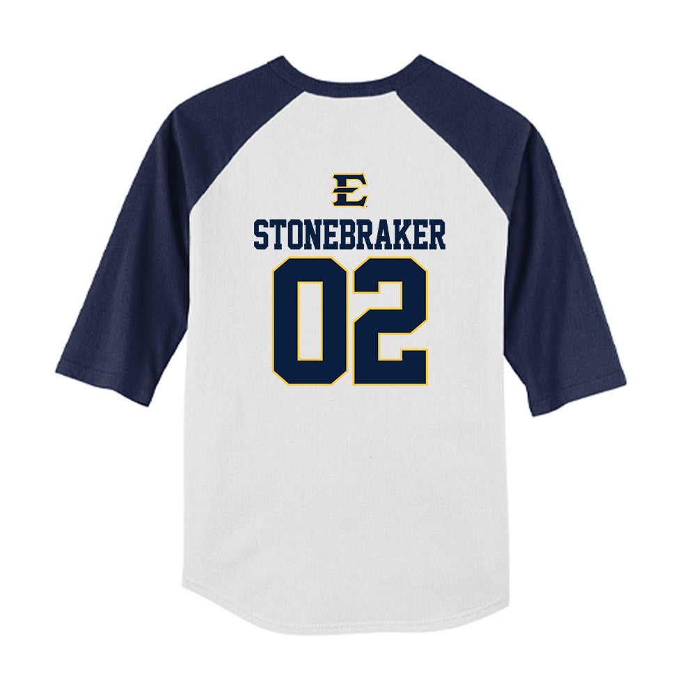 East Tennessee State - NCAA Softball : Talya Stonebraker - USA Youth Raglan T-Shirt-1