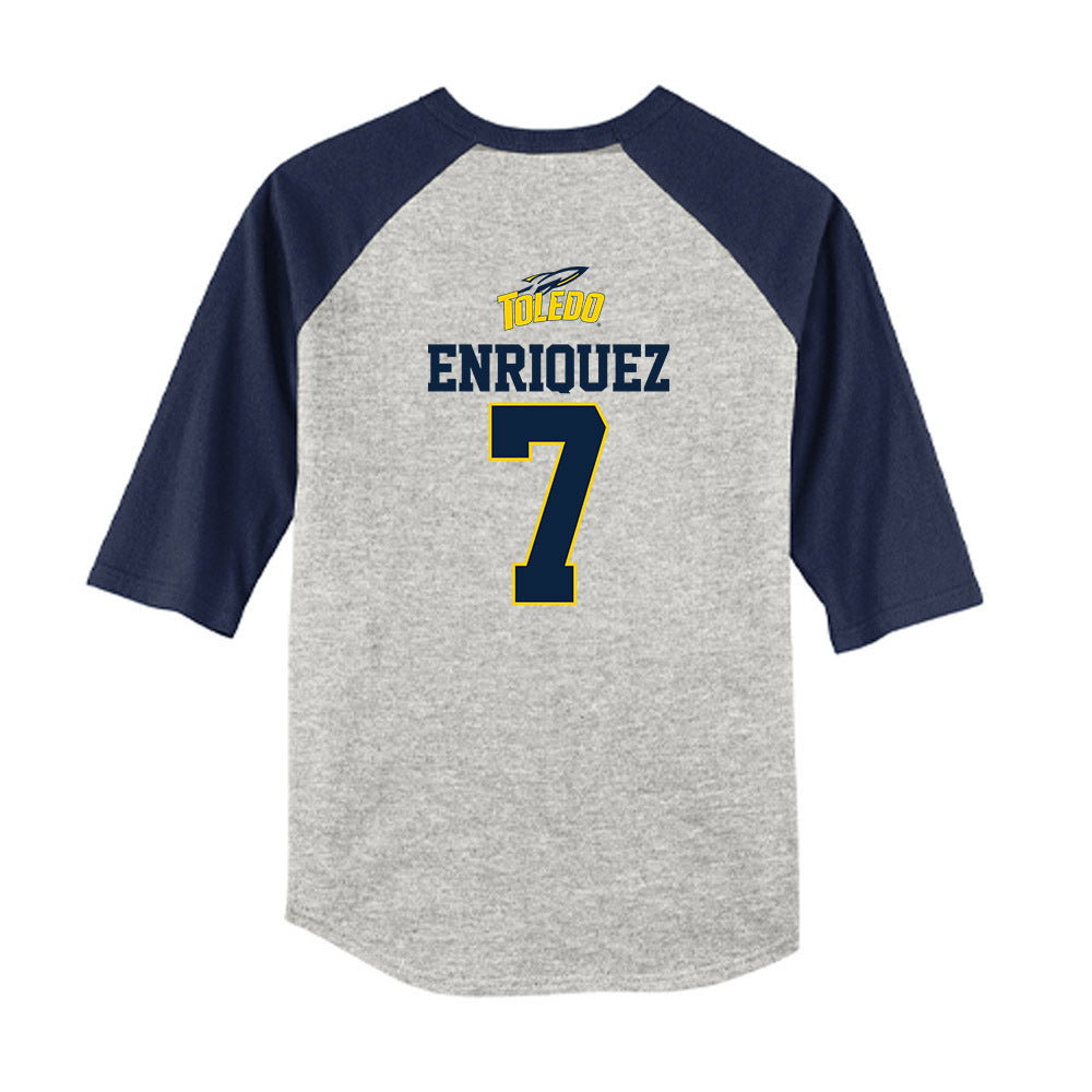 Toledo - NCAA Softball : Eliana Enriquez - USA Youth Raglan T-Shirt-1