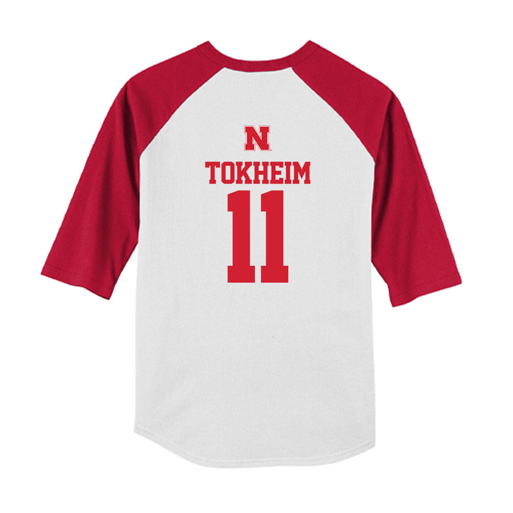 Nebraska - NCAA Softball : Talia Tokheim - USA Youth Raglan T-Shirt-1
