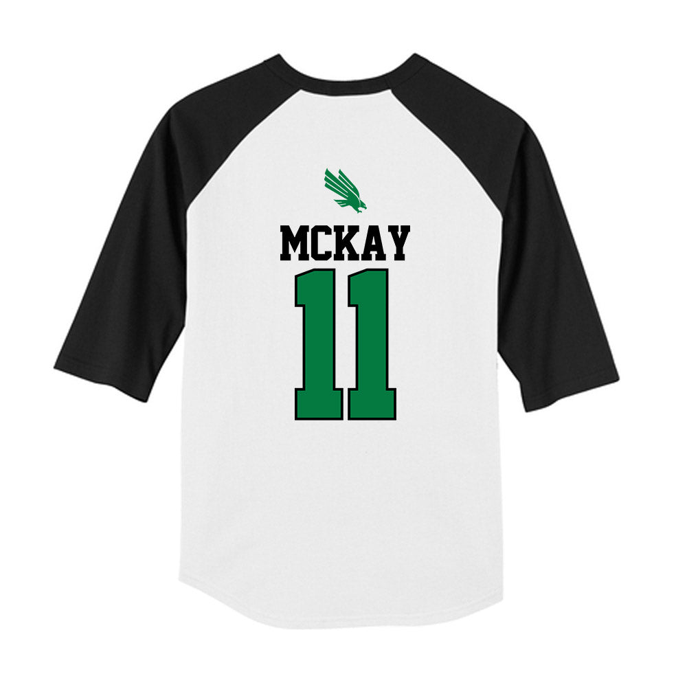 North Texas - NCAA Softball : Kadey McKay - USA Youth Raglan T-Shirt-1