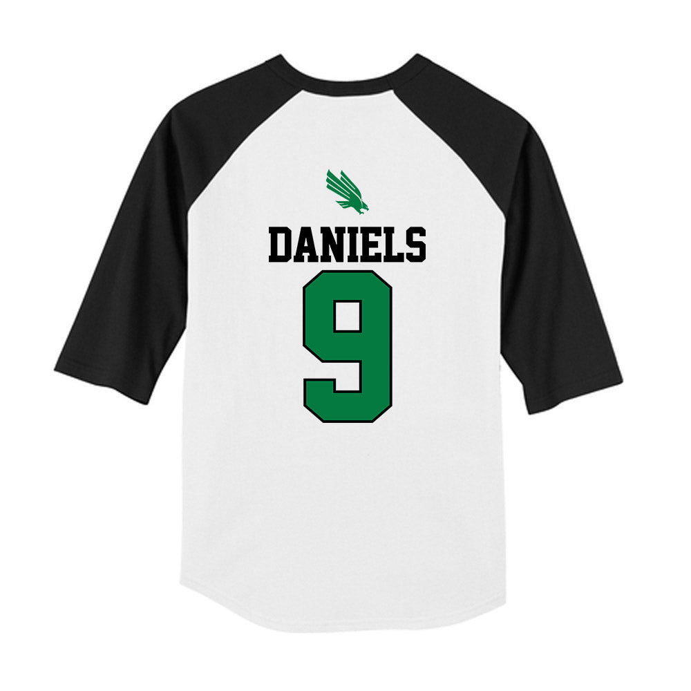 North Texas - NCAA Softball : Eva Daniels - USA Youth Raglan T-Shirt-1