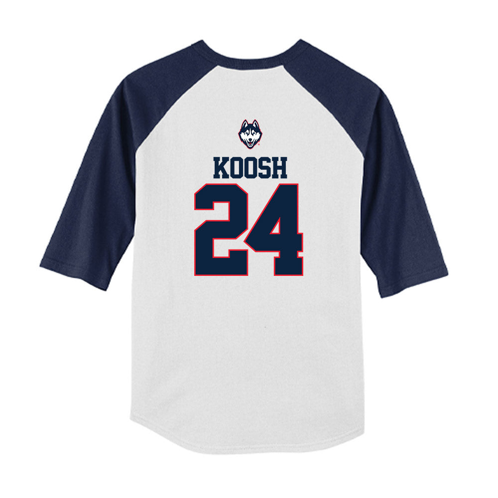 UConn - NCAA Softball : Sydnee Koosh - USA Youth Raglan T-Shirt-1