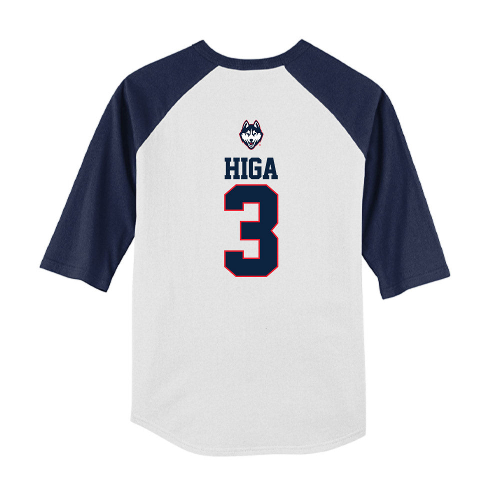 UConn - NCAA Softball : Kaiea Higa - USA Youth Raglan T-Shirt-1