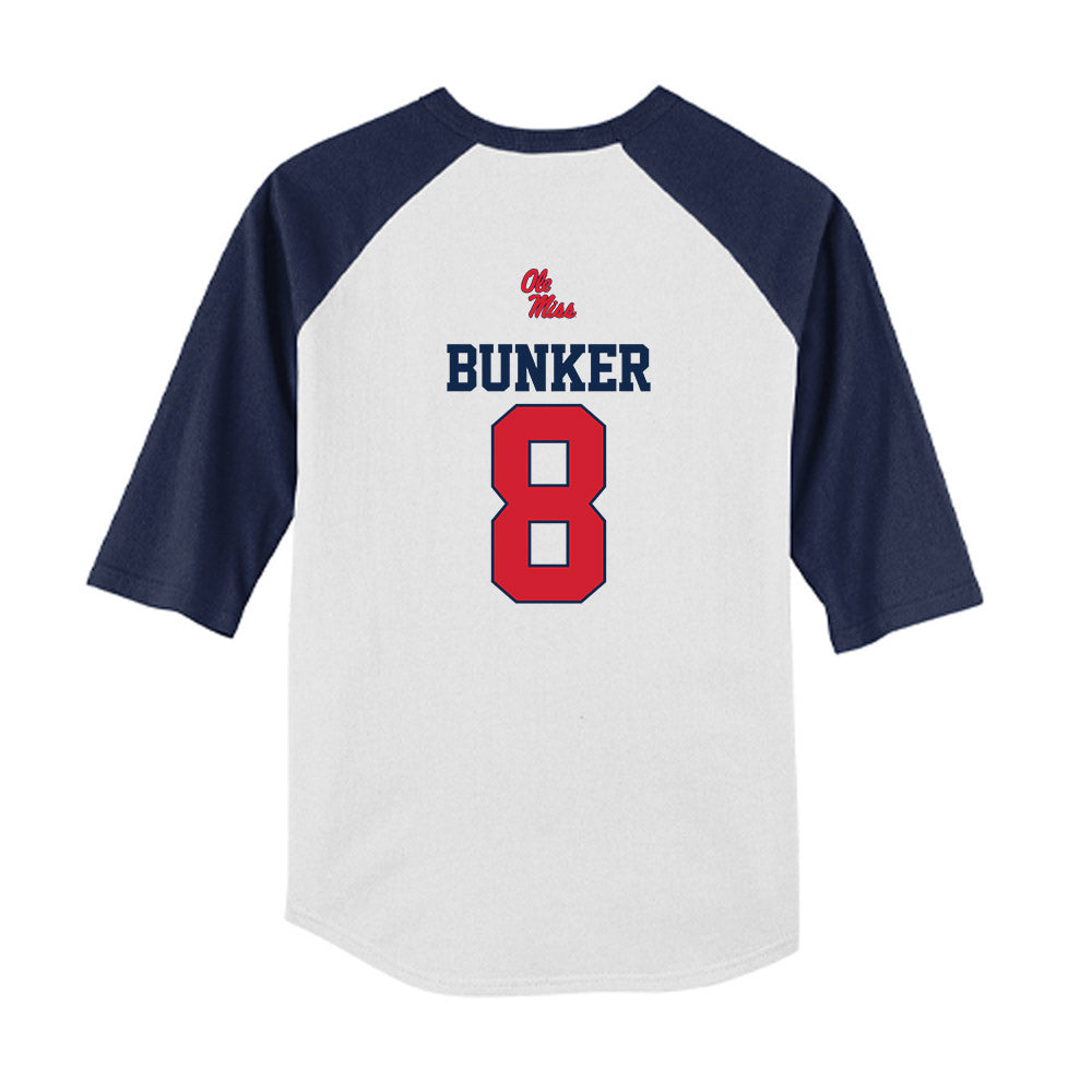 Ole Miss - NCAA Softball : Kennedy Bunker - USA Youth Raglan T-Shirt-1
