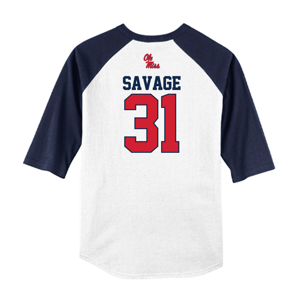 Ole Miss - NCAA Softball : Jada Savage - USA Raglan Shirt-1
