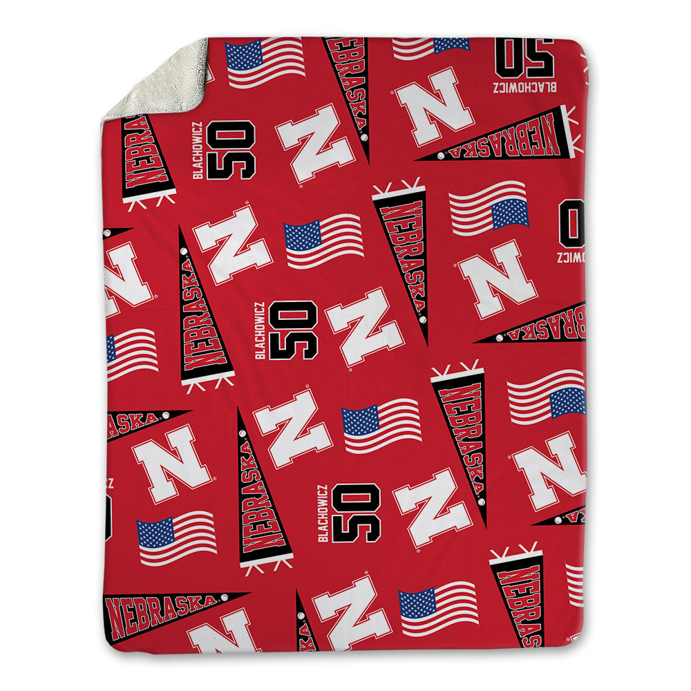 Nebraska - NCAA Baseball : Gavin Blachowicz - USA Blanket-0