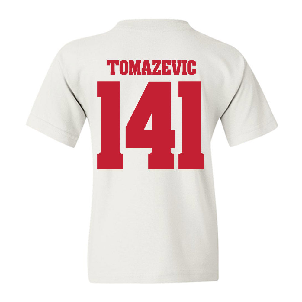 Wisconsin - NCAA Wrestling : Peter Tomazevic - Classic Shersey Youth T-Shirt-1