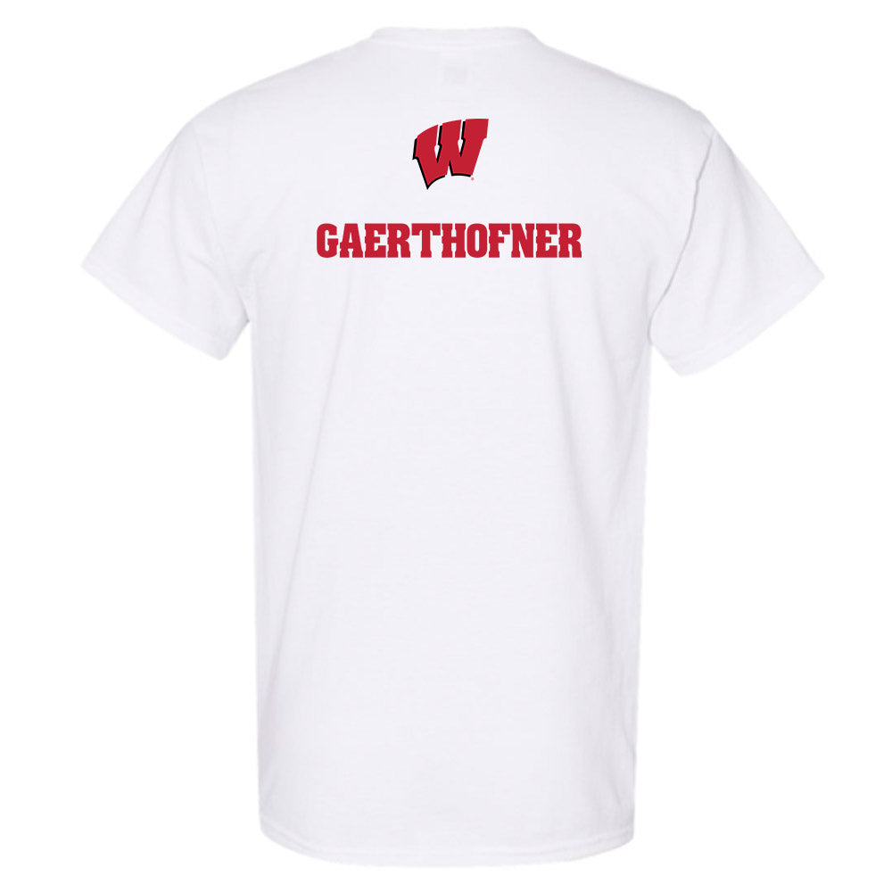 Wisconsin - NCAA Men's Swimming & Diving : Drew Gaerthofner - Sports Shersey T-Shirt-1