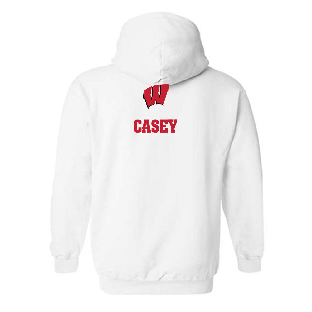 Wisconsin - NCAA Men's Track & Field : Andrew Casey - Sports Shersey Hooded Sweatshirt-1