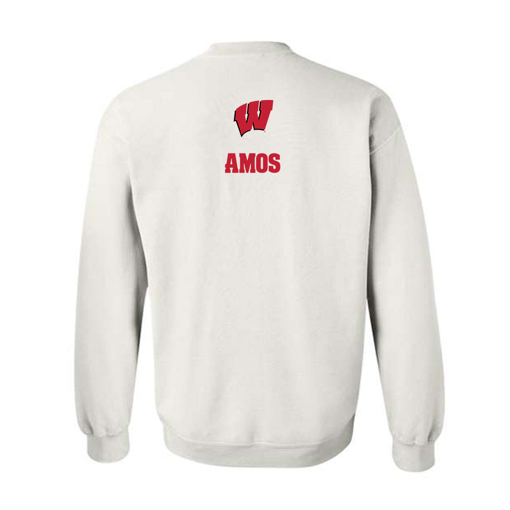Wisconsin - NCAA Wrestling : Braxton Amos - Sports Shersey Crewneck Sweatshirt-1