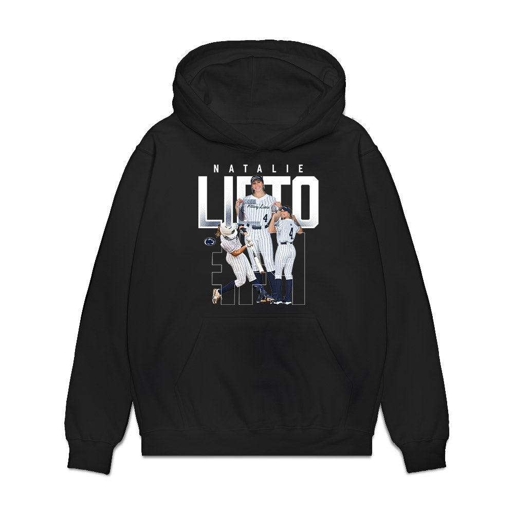 Penn State - NCAA Softball : Natalie Lieto - Collage Premium Hooded Sweatshirt-0