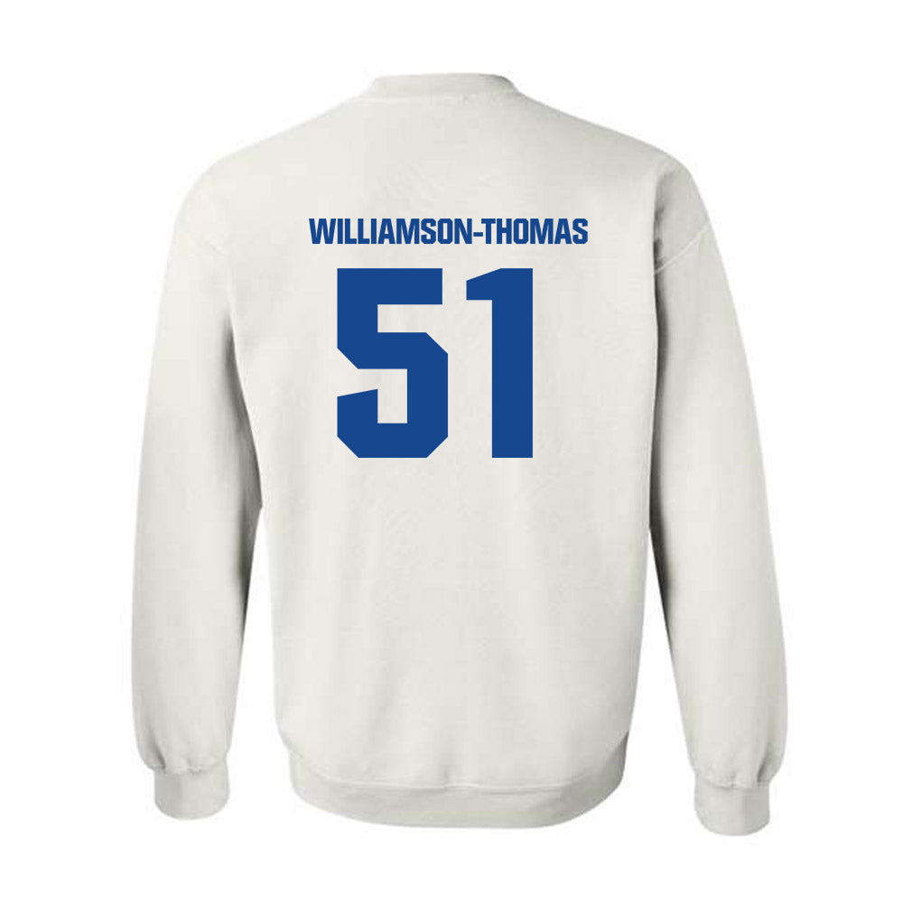 Hampton - NCAA Football : Jalen Williamson-Thomas - Classic Shersey Crewneck Sweatshirt-1