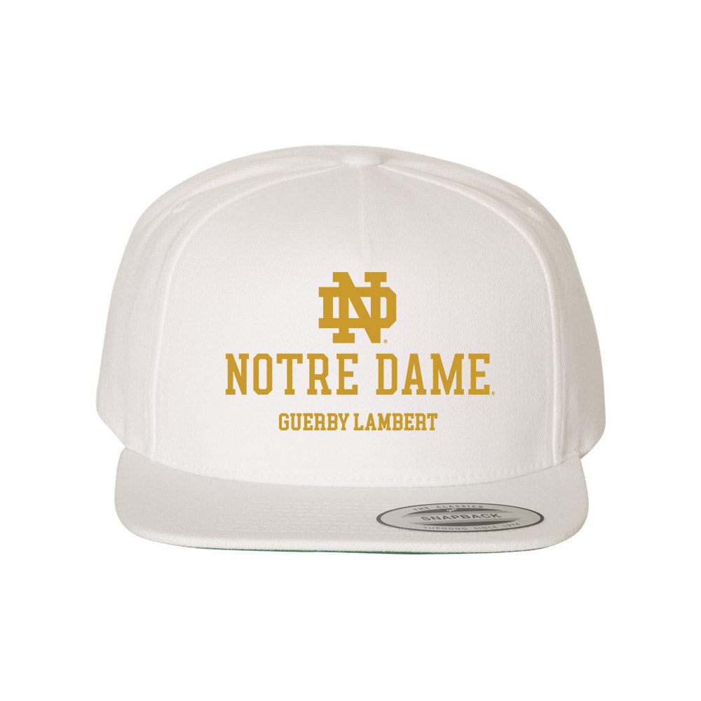 Notre Dame - NCAA Football : Guerby Lambert - Snapback Hat-0