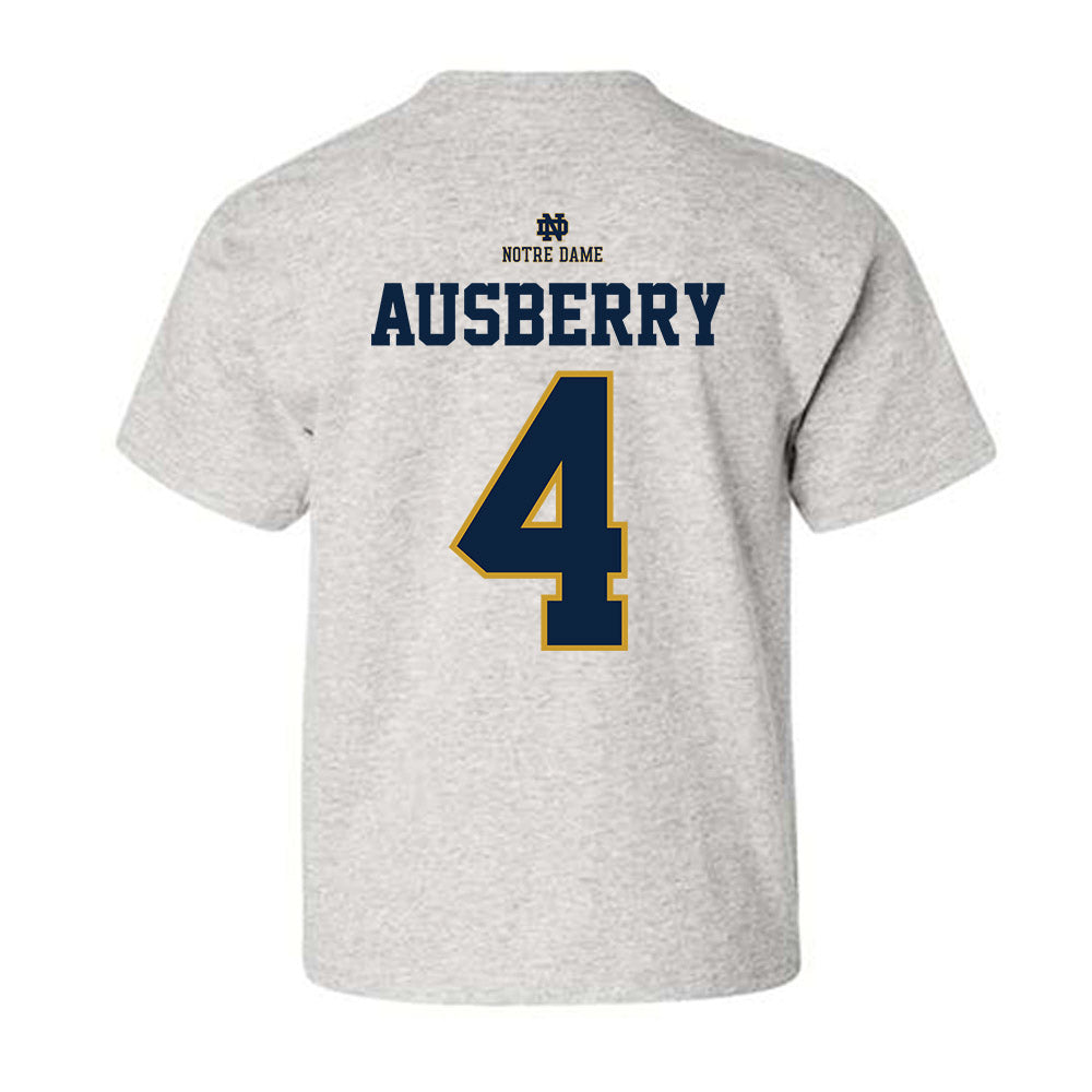 Notre Dame - NCAA Football : Jaiden Ausberry - Youth T-Shirt-1