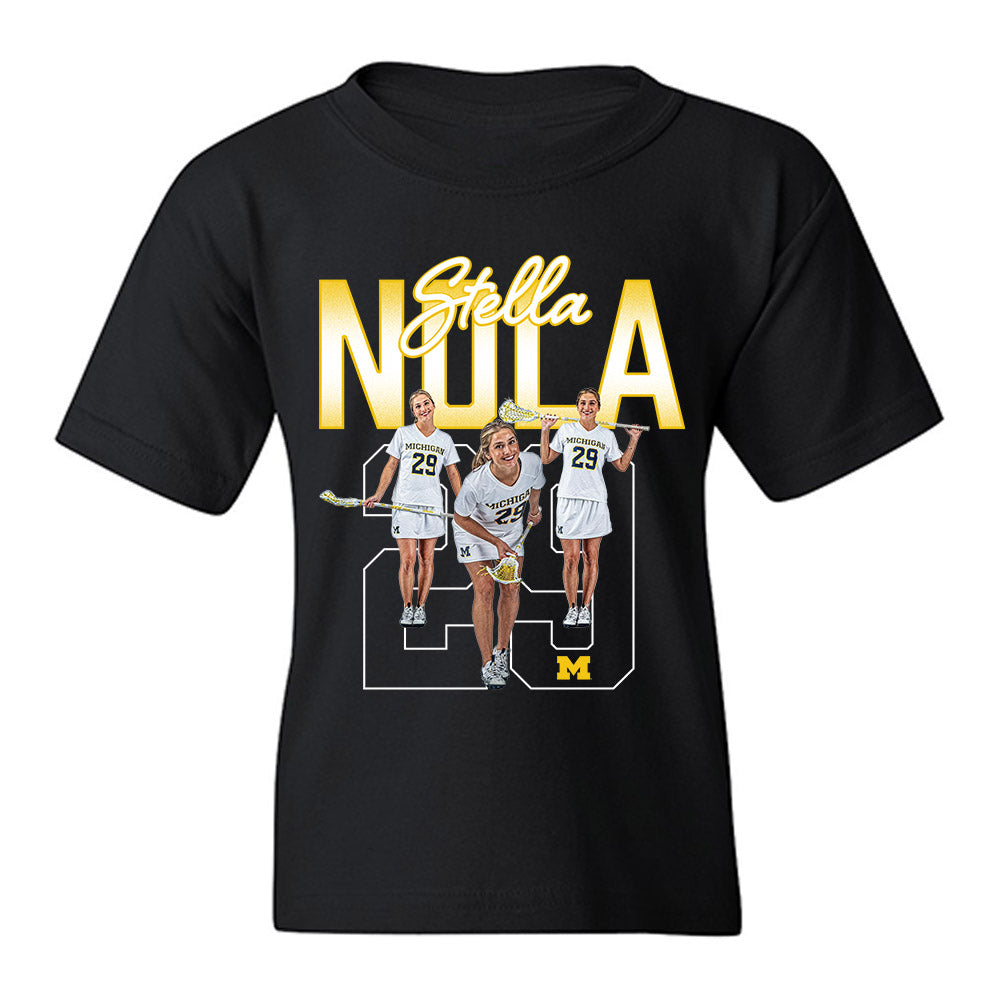 Michigan - NCAA Women's Lacrosse : Stella Nolan - Collage Youth T-Shirt-0