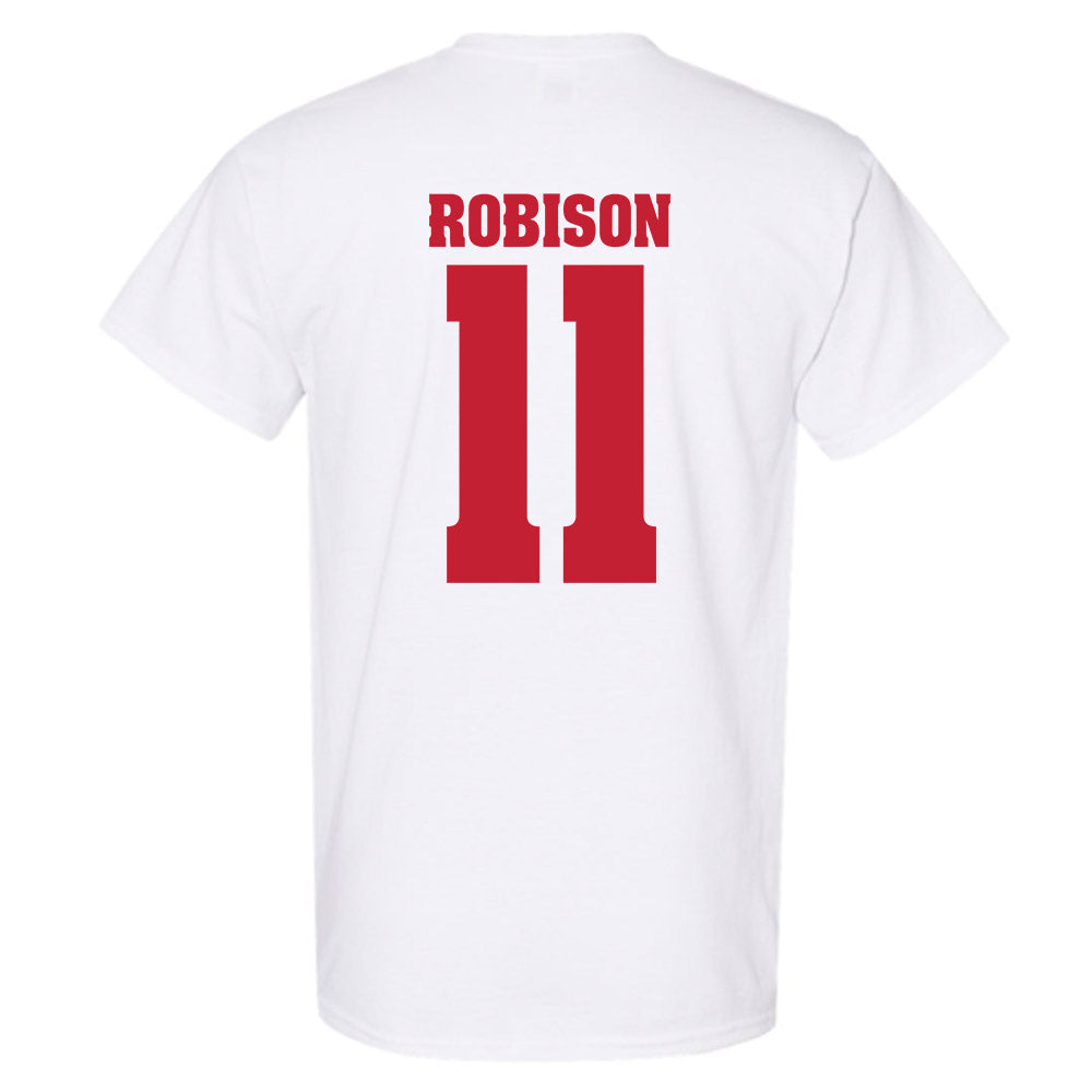 Wisconsin - NCAA Men's Basketball : Jack Robison - Classic Shersey T-Shirt-1