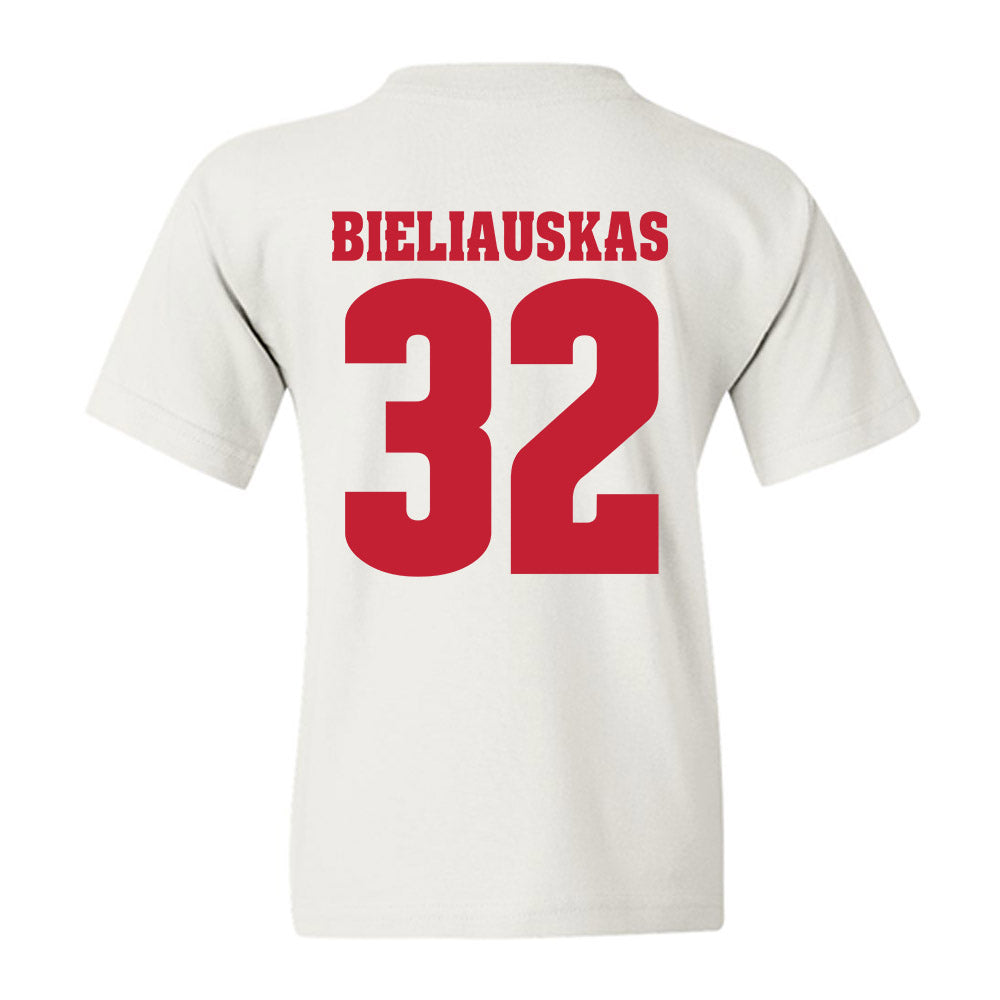 Wisconsin - NCAA Men's Basketball : Aleksas Bieliauskas - Classic Shersey Youth T-Shirt-1