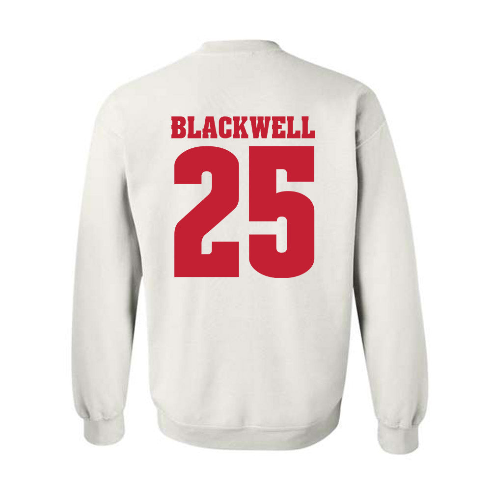 Wisconsin - NCAA Men's Basketball : John Blackwell - Classic Shersey Crewneck Sweatshirt-1