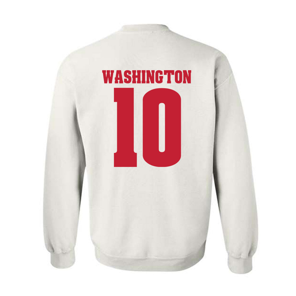 Wisconsin - NCAA Football : Jahmare Washington - Classic Shersey Crewneck Sweatshirt-1