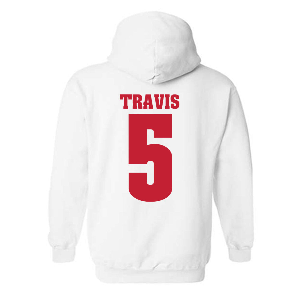 Wisconsin - NCAA Women's Volleyball : Eva Travis - Classic Shersey Hooded Sweatshirt-1