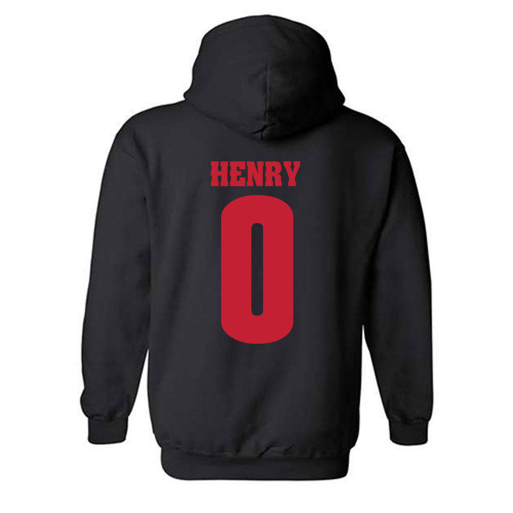 Wisconsin - NCAA Football : Tyrell Henry - Classic Shersey Hooded Sweatshirt-1