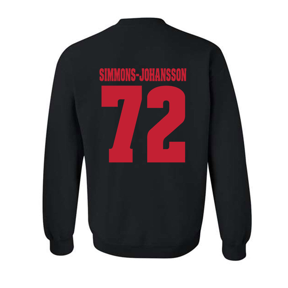 Wisconsin - NCAA Football : Lucas Simmons-Johansson - Classic Shersey Crewneck Sweatshirt-1