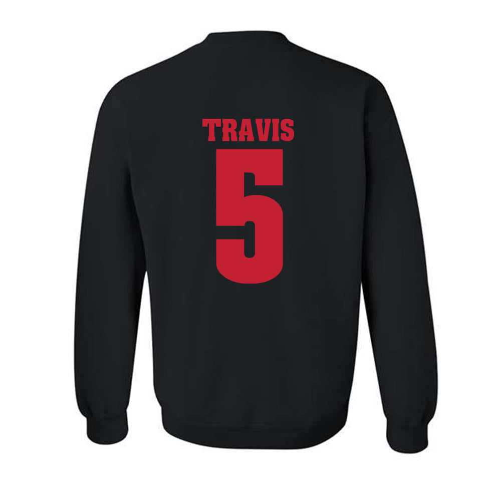 Wisconsin - NCAA Women's Volleyball : Eva Travis - Classic Shersey Crewneck Sweatshirt-1