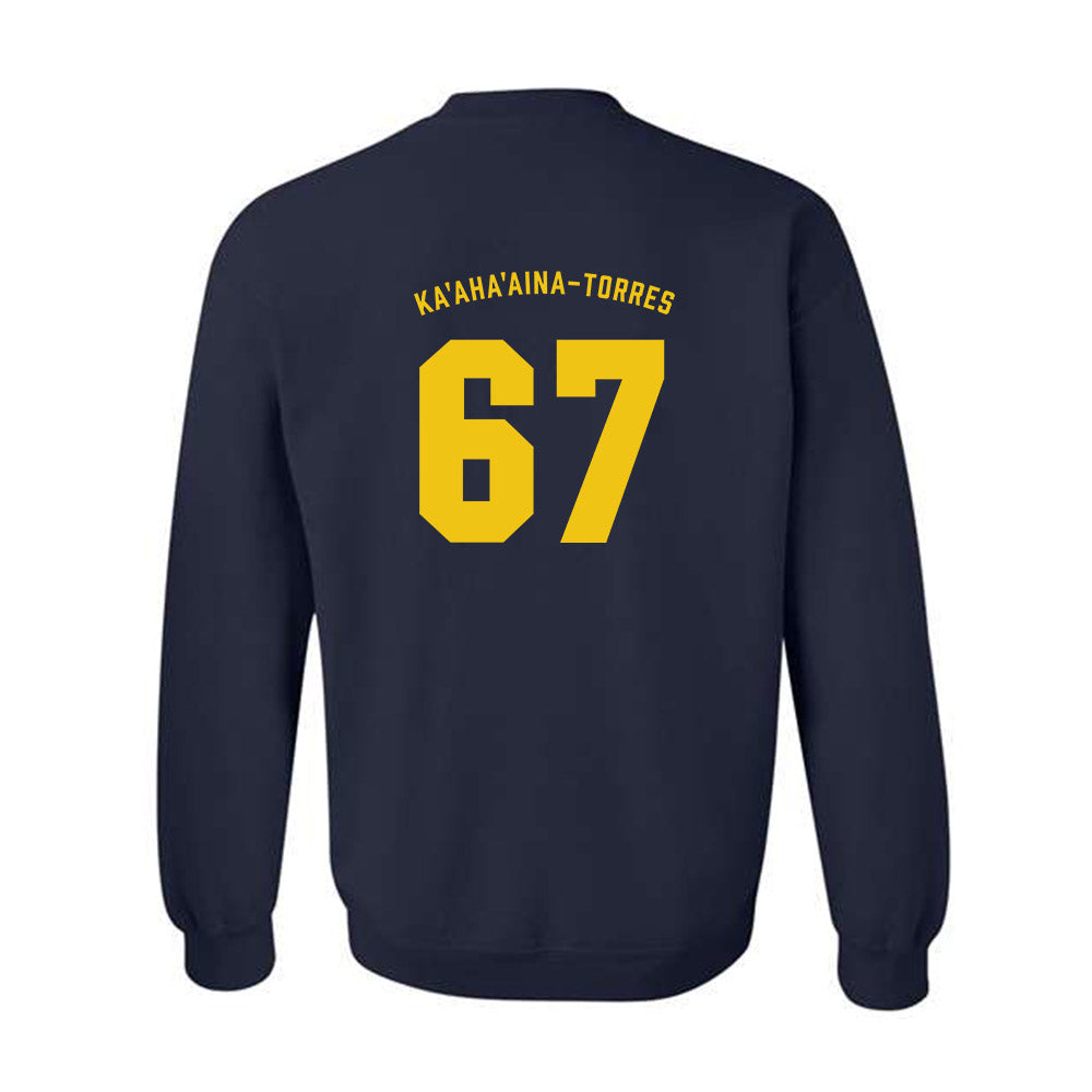 Michigan - NCAA Football : Houston Ka'aha'aina-Torres - Classic Shersey Crewneck Sweatshirt-1