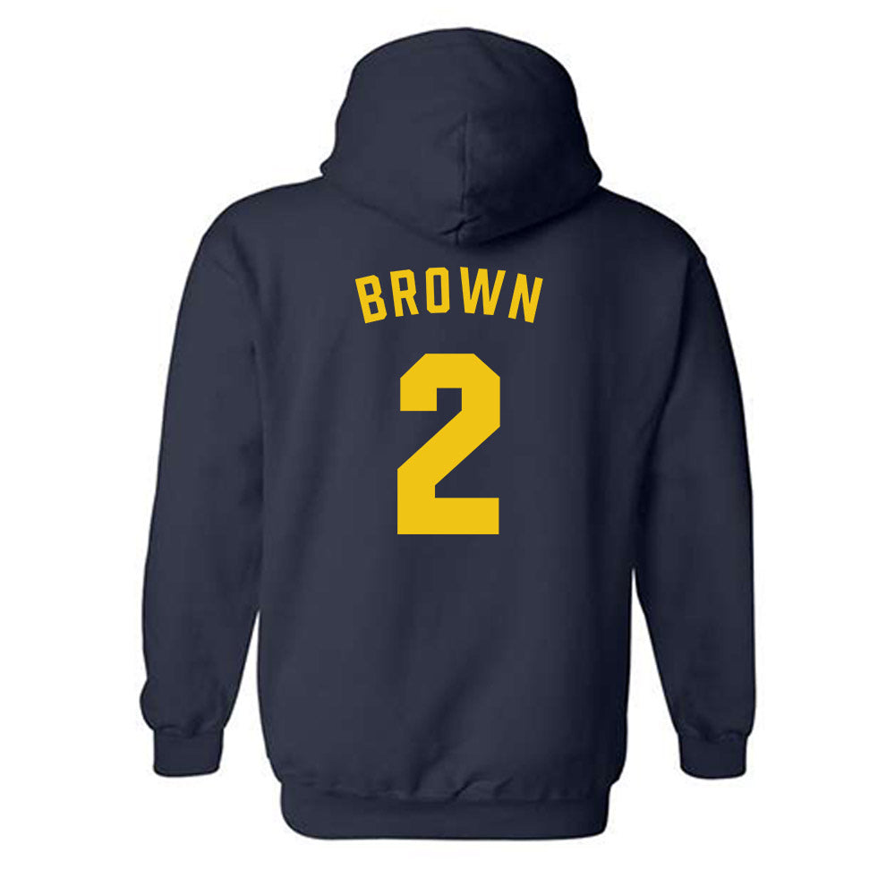 Michigan - NCAA Women's Basketball : Macy Brown - Classic Shersey Hooded Sweatshirt-1