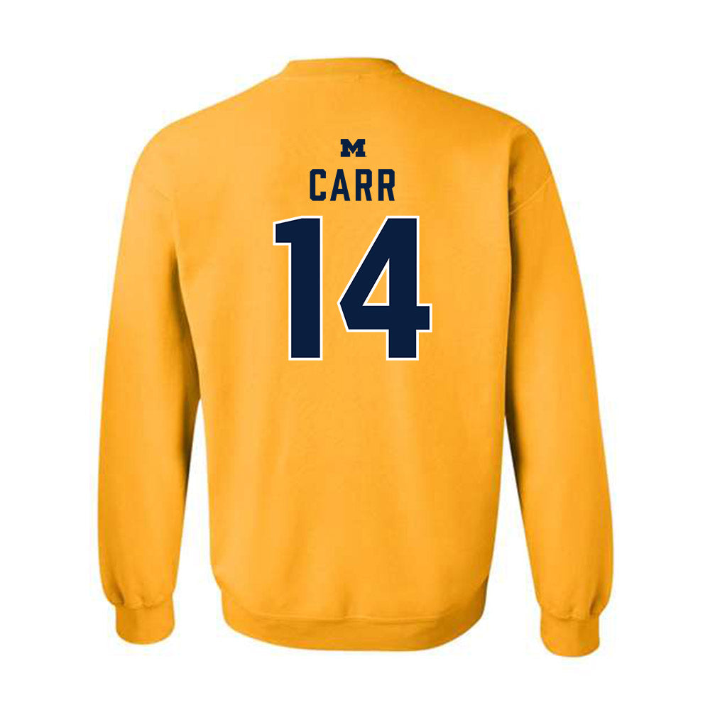 Michigan - NCAA Football : Tommy Carr - Classic Shersey Crewneck Sweatshirt-1