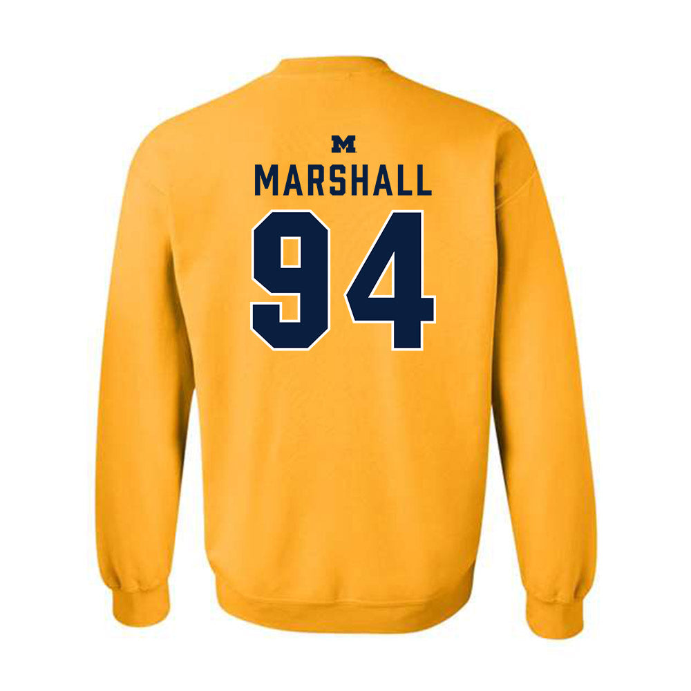Michigan - NCAA Football : Nate Marshall - Classic Shersey Crewneck Sweatshirt-1