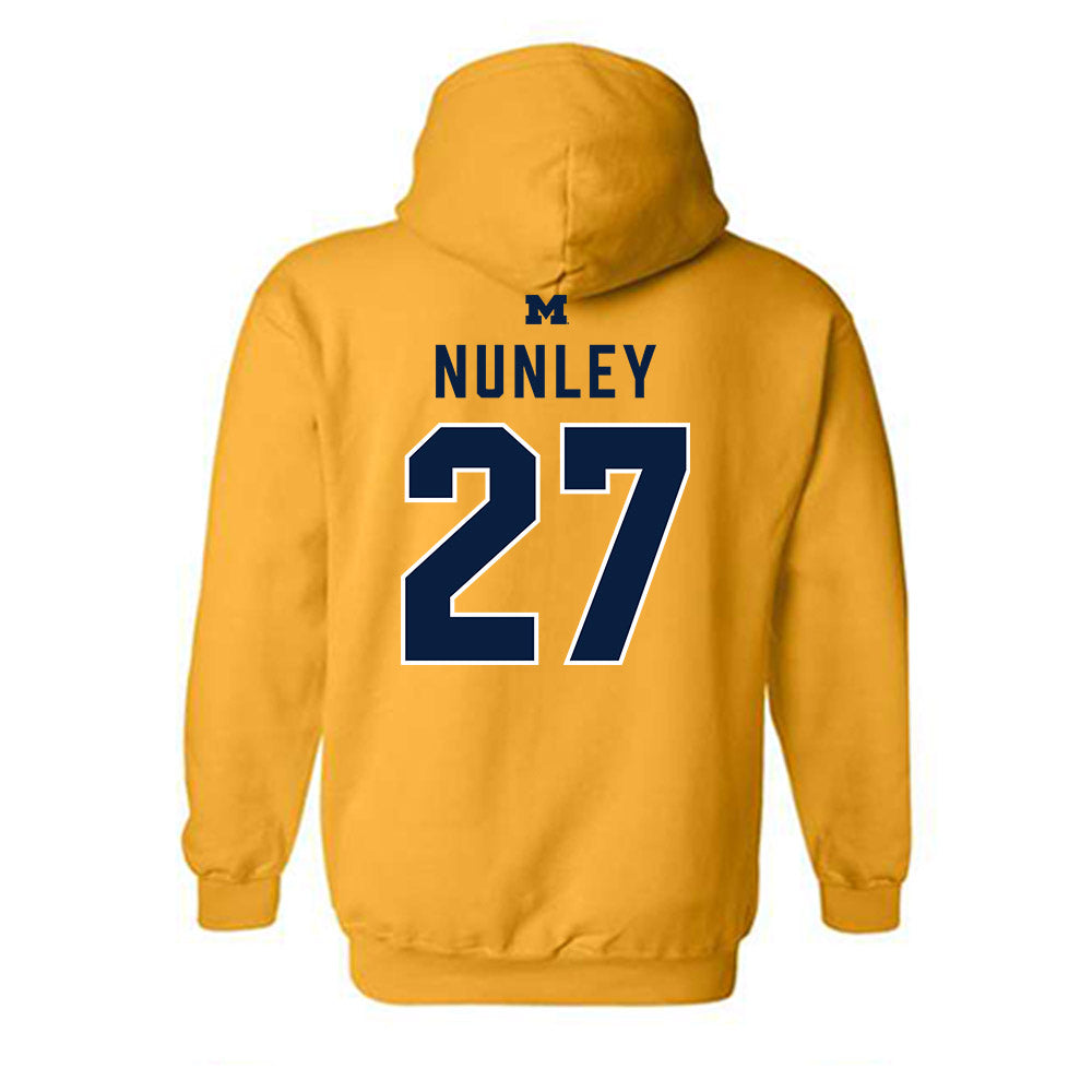 Michigan - NCAA Football : Ernest Nunley - Classic Shersey Hooded Sweatshirt-1