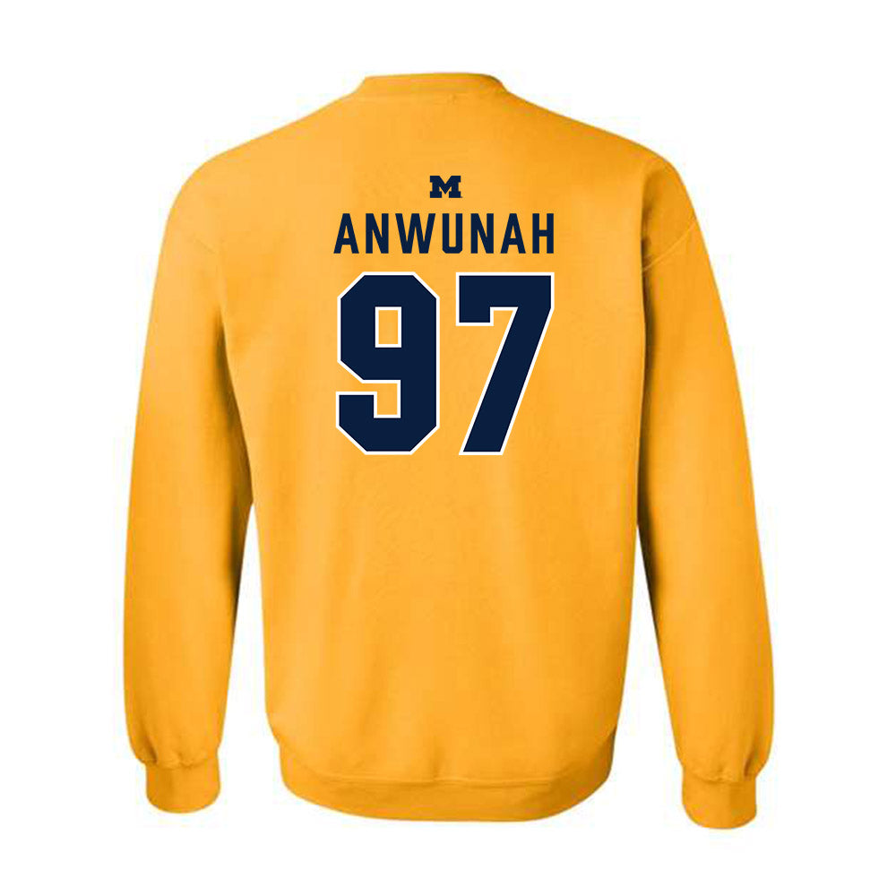 Michigan - NCAA Football : Chibi Anwunah - Classic Shersey Crewneck Sweatshirt-1