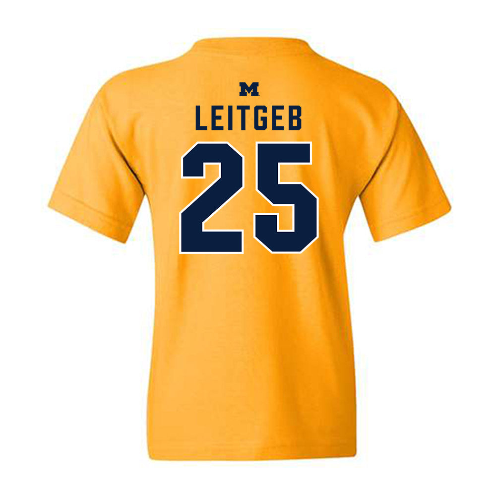 Michigan - NCAA Baseball : Brock leitgeb - Classic Shersey Youth T-Shirt-1