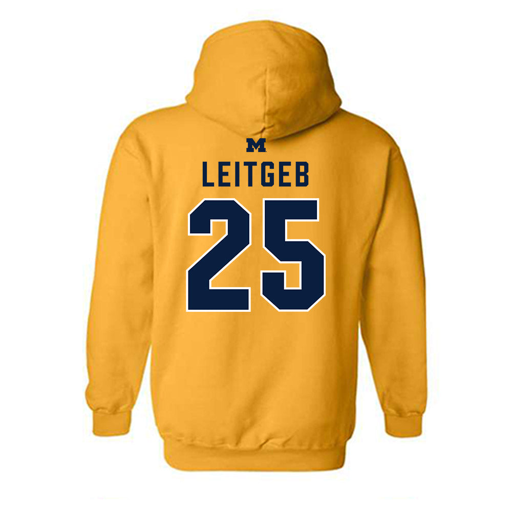 Michigan - NCAA Baseball : Brock leitgeb - Classic Shersey Hooded Sweatshirt-1