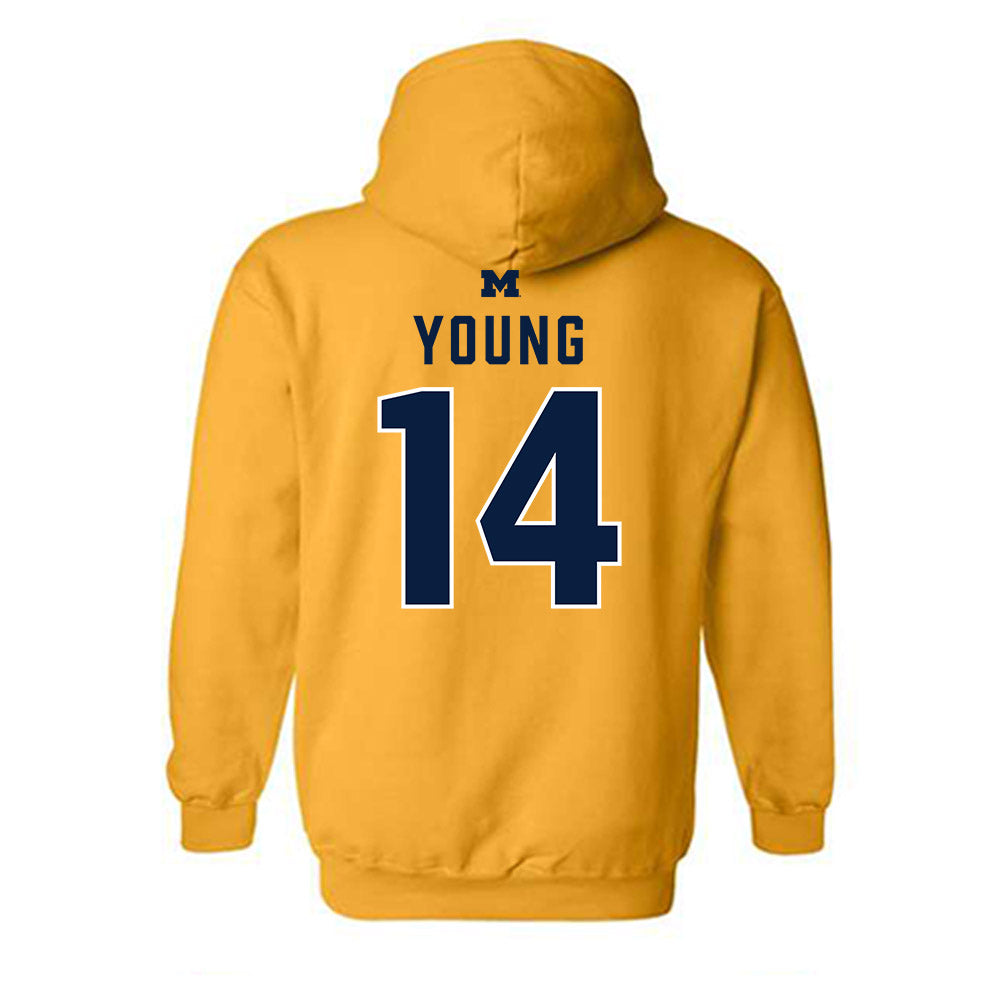 Michigan - NCAA Football : Jordan Young - Classic Shersey Hooded Sweatshirt-1