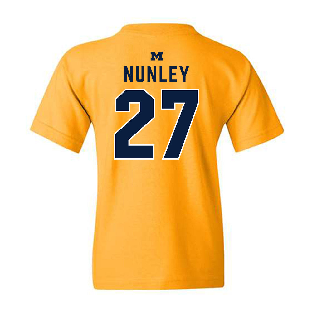 Michigan - NCAA Football : Ernest Nunley - Classic Shersey Youth T-Shirt-1