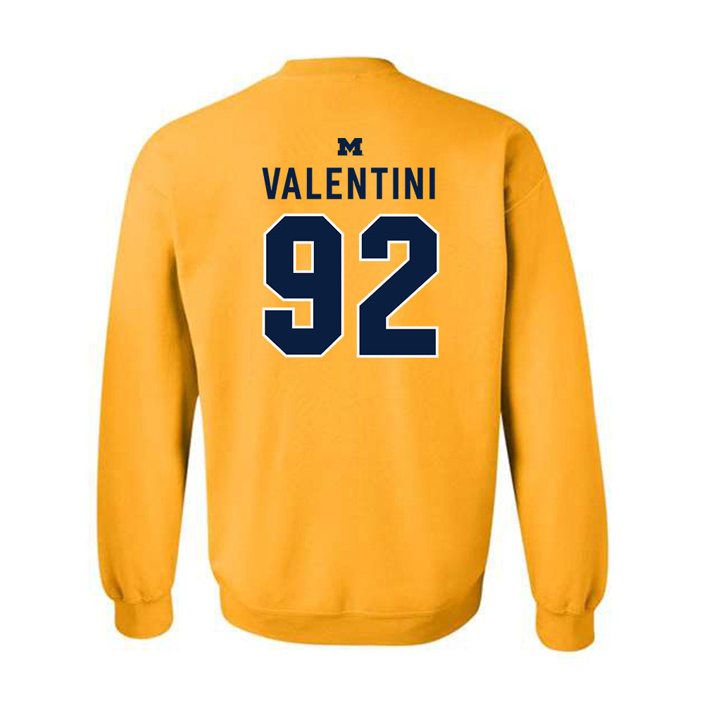 Michigan - NCAA Men's Ice Hockey : Adam Valentini - Classic Shersey Crewneck Sweatshirt-1