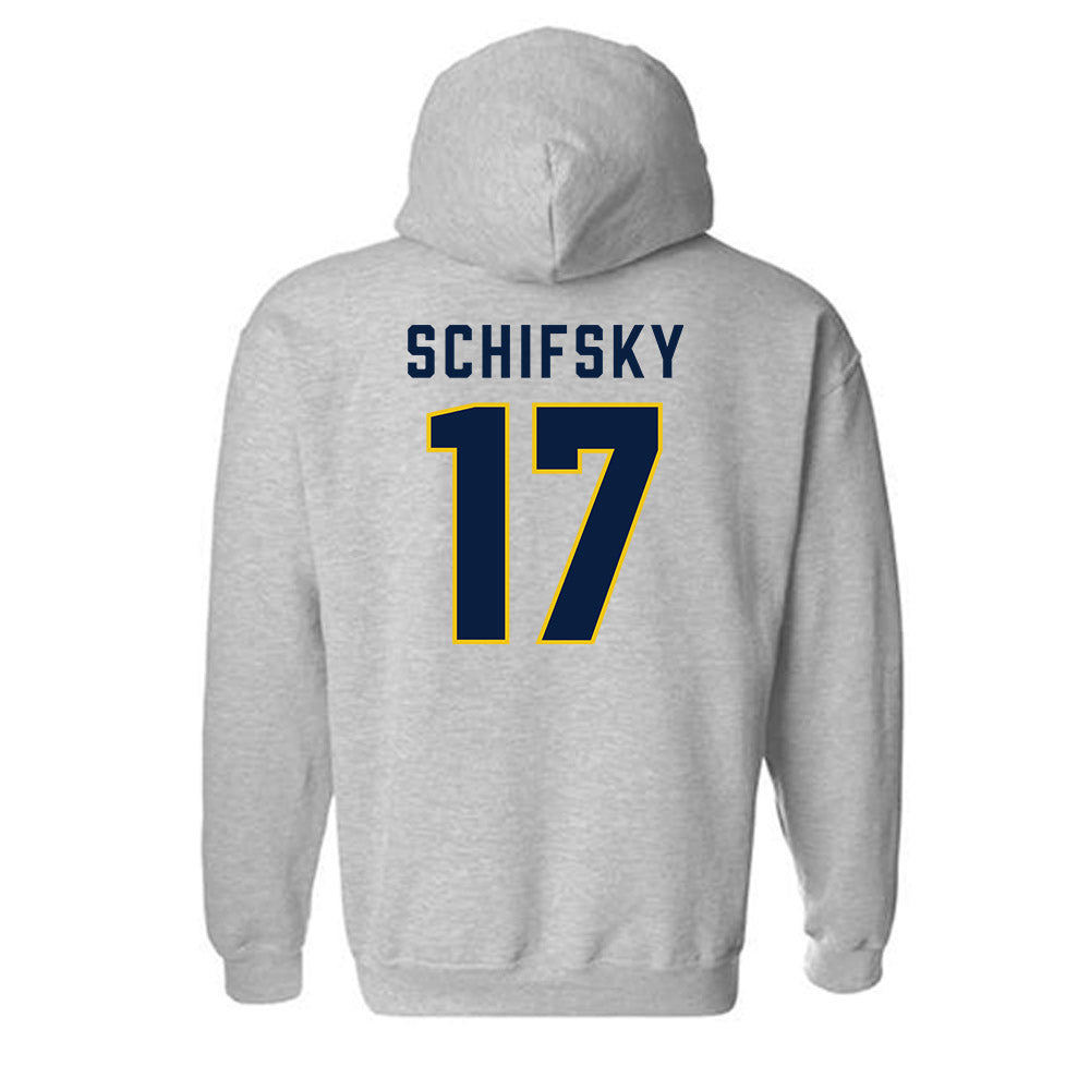 Michigan - NCAA Men's Ice Hockey : Garrett Schifsky - Classic Shersey Hooded Sweatshirt-1
