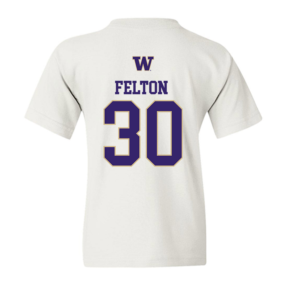 Washington - NCAA Men's Soccer : Jaeger Felton - Sports Shersey Youth T-Shirt-1