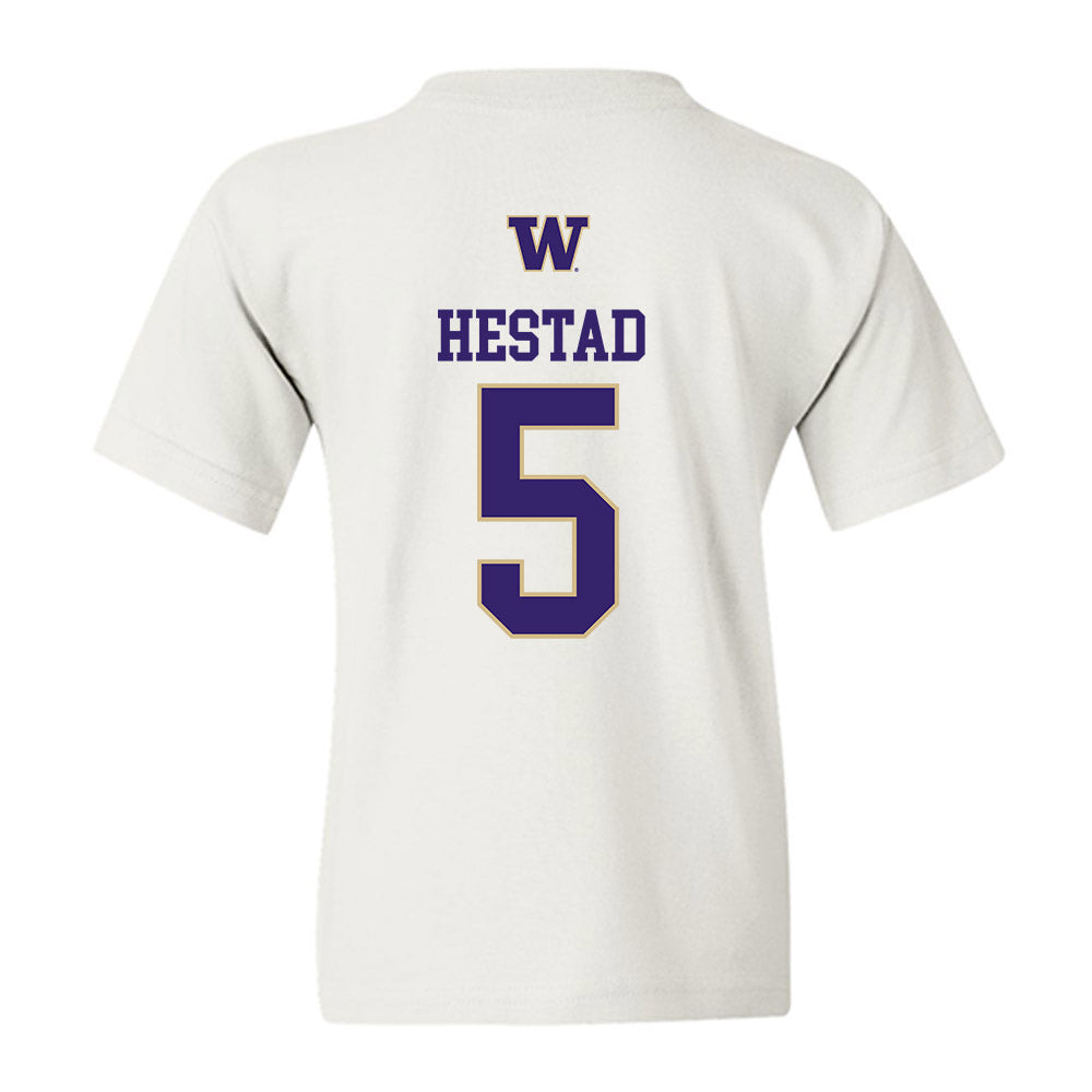 Washington - NCAA Men's Soccer : Asher Hestad - Sports Shersey Youth T-Shirt-1