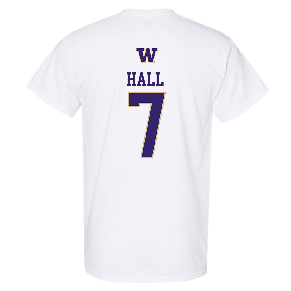 Washington - NCAA Men's Soccer : Alex Hall - Sports Shersey T-Shirt-1