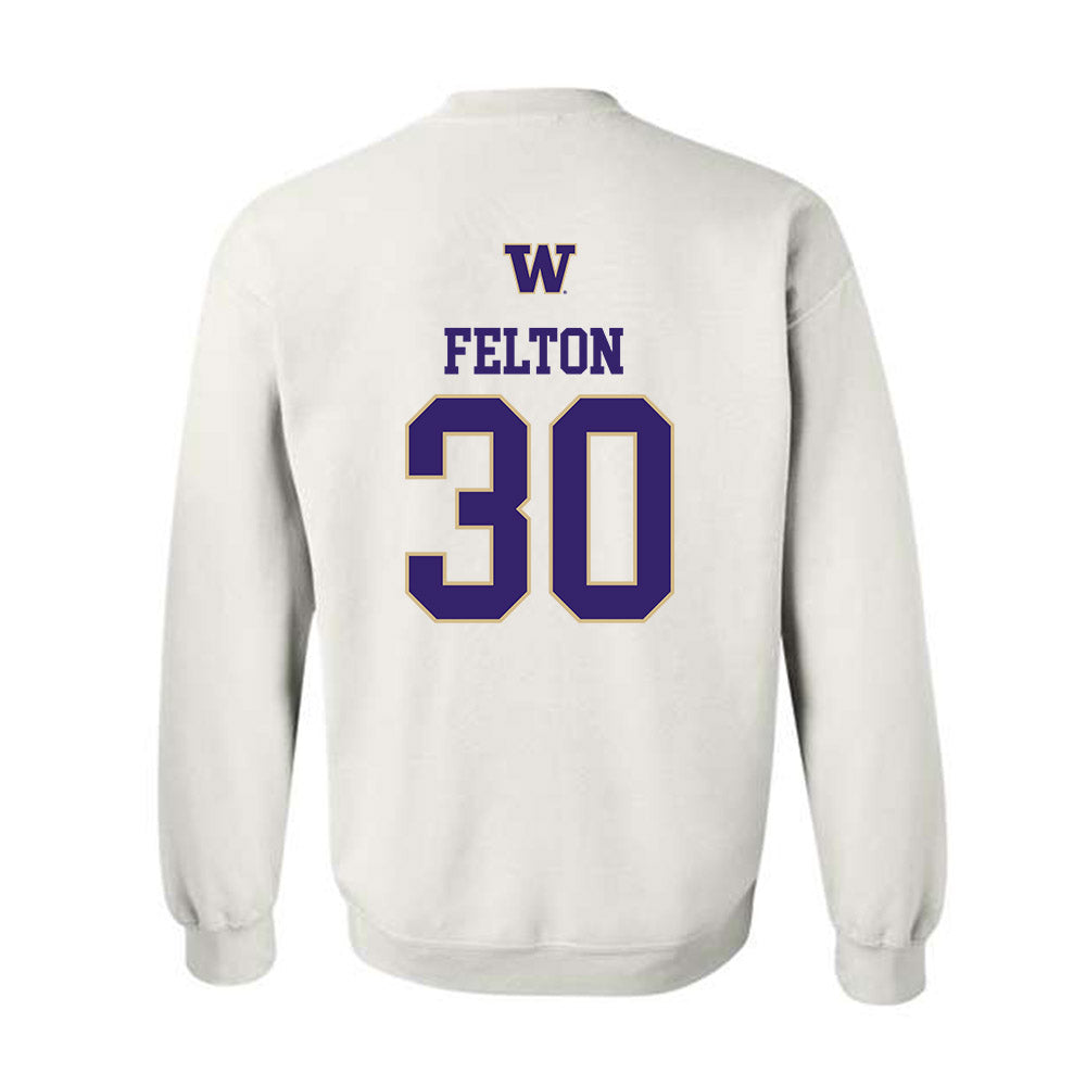Washington - NCAA Men's Soccer : Jaeger Felton - Sports Shersey Crewneck Sweatshirt-1