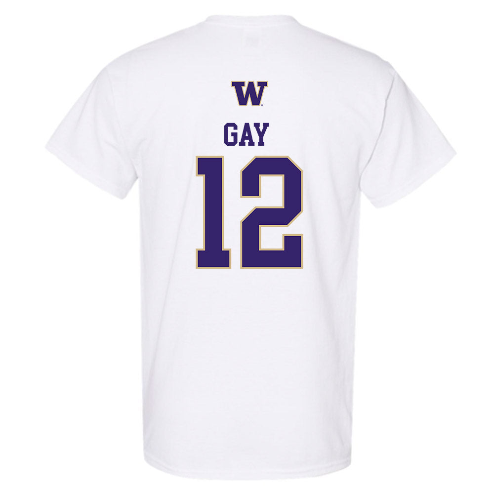 Washington - NCAA Men's Soccer : Carter Gay - Sports Shersey T-Shirt-1