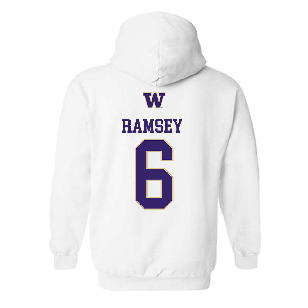Washington - NCAA Men's Soccer : Zach Ramsey - Sports Shersey Hooded Sweatshirt-1