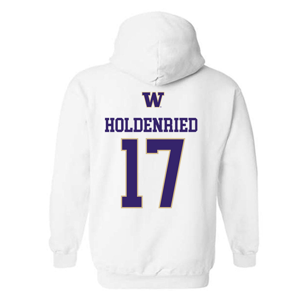 Washington - NCAA Women's Soccer : Jadyn Holdenried - Sports Shersey Hooded Sweatshirt-1